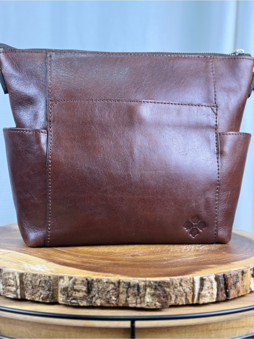 Patricia Nash Aveley Chestnut Tooled Leather Floral Crossbody Bag EUC - Picture 15 of 15